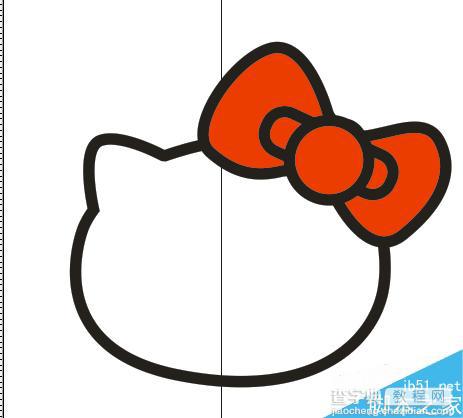 在CorelDRAW中绘制一个可爱的hello kitty猫5