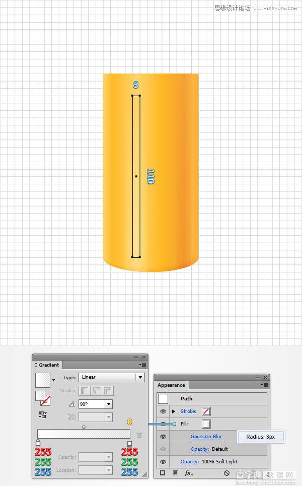 Illustrator利用网格工具设计金黄色的芥末文字效果10