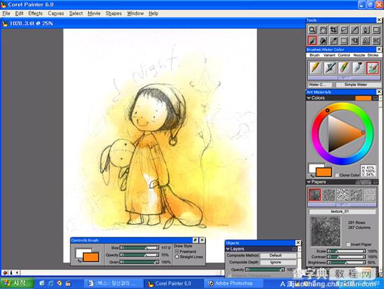 教你用painter给插画上色  插画上色的具体过程和步骤（图文介绍）3