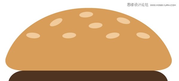 Illustrator(AI)设计时尚简洁风格的巧克力汉堡包图标9