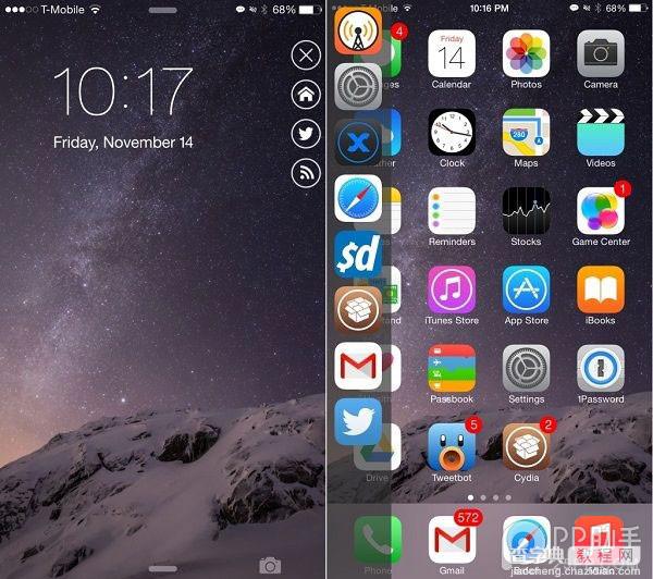 IntelliScreenX8公开测试 ios8.1完美越狱插件新选择2