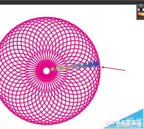 Ai怎么绘制叠加圆环中的星星?8