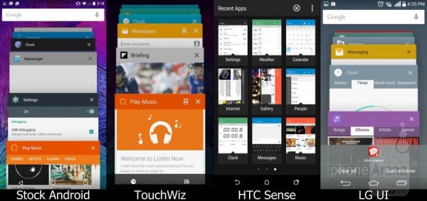 Android 5.0原生系统/TouchWiz/HTC Sense/LG UI界面对比6
