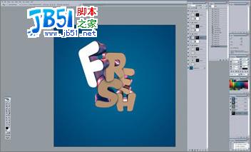 Photoshop制作动感3D字体效果5