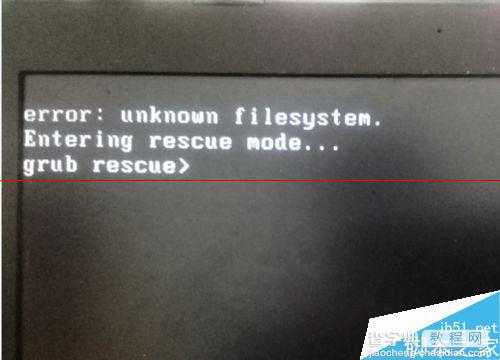 电脑开机错误出现unknown filesystem该如何解决？1