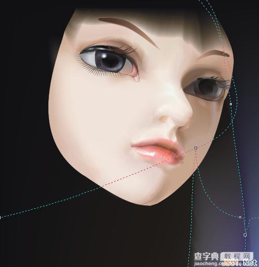 CorelDRAW(CDR) X3设计绘制3D美女(MM)图片的实例教程14