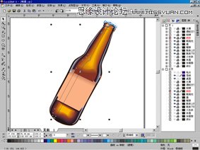 Coreldraw矢量图绘制教程：绘制精致的啤酒广告15