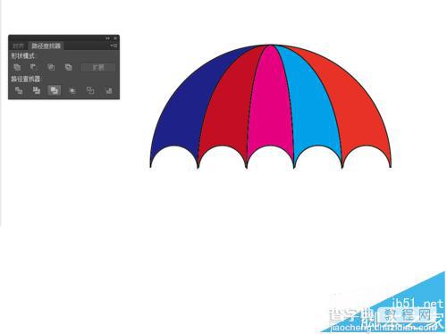 Ai怎么画花雨伞? Ai绘制彩色雨伞图标的详细教程10