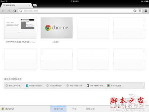 Chrome谷歌浏览器苹果iPad版界面细节体验(图文)2