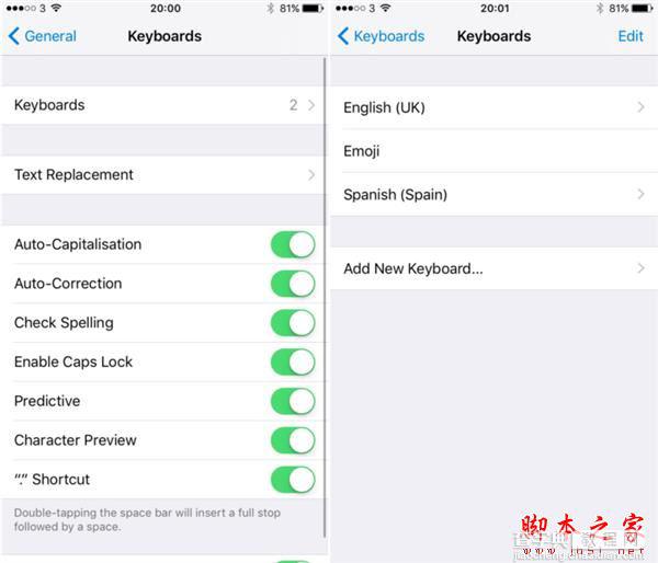 iOS10多种语言怎么用？iOS10不切换键盘输入多种语言的教程2