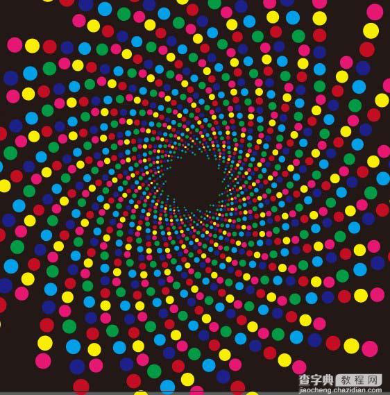 AI巧用变换效果制作漂亮的漩涡彩点视觉效果16