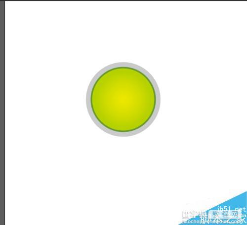 Ai绘制一个圆形的绿色水晶按钮10