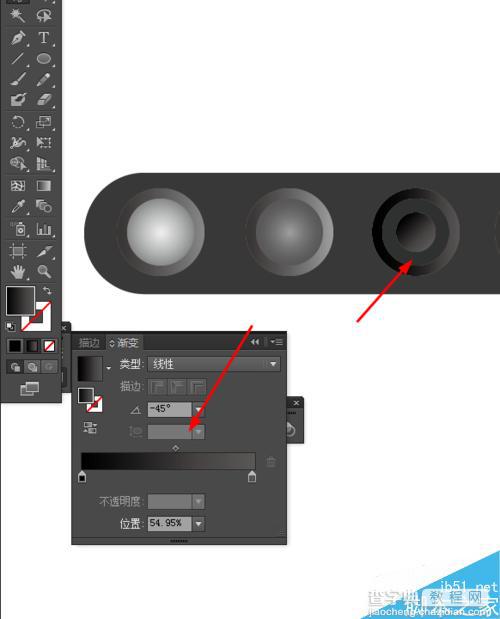 Ai绘制一个质感的黑色音箱按钮13