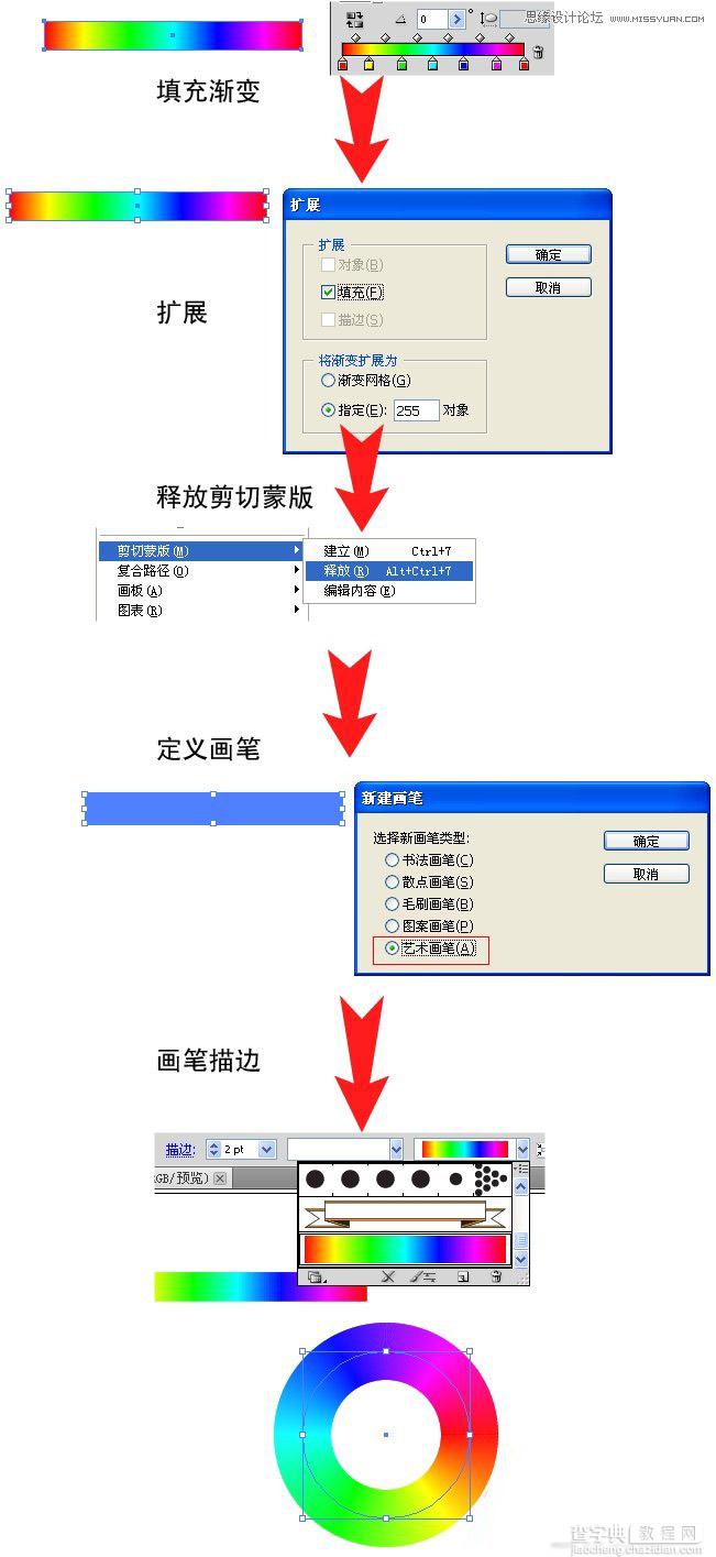 AI教程：Illustrator绘制色相环技巧图文介绍4