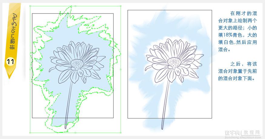 Illustrator(AI)创作水彩矢量花朵插画11