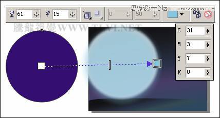CorelDRAW实例教程：绘制随风飘舞的花瓣和月圆之夜飞逝的流星6