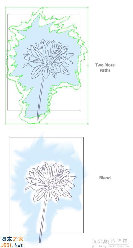 Illustrator(AI)模仿真实花朵绘制出具有水彩矢量效果的花卉图实例介绍13