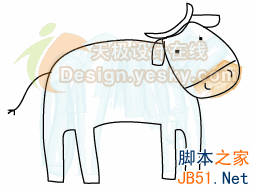 Illustrator(AI)设计绘制稚拙儿童插画奶卡通斑点奶牛实例教程4