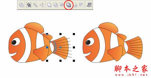 Coreldraw绘制海底总动员之小鱼Nemo7