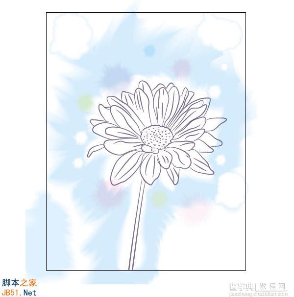 Illustrator(AI)模仿真实花朵绘制出具有水彩矢量效果的花卉图实例介绍18