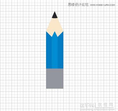 Illustrator cs5 艺术画笔绘制弯曲的铅笔11