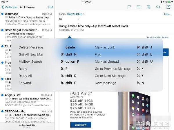 iPad变Mac iPad iOS9键盘快捷键设置以及使用技巧2