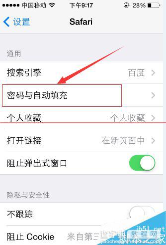 苹果iPhone怎么设置存储网站的登陆信息？3