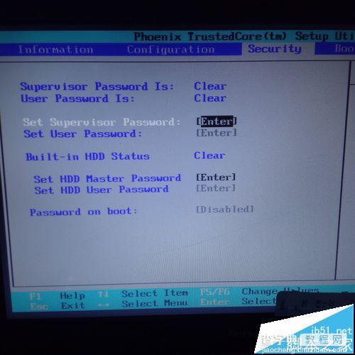 笔记本硬盘HDD User密码password怎么清除?1