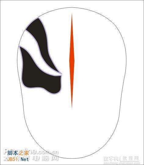 Coreldraw(CDR)模仿绘制中国京剧中马谡的脸谱实例教程7