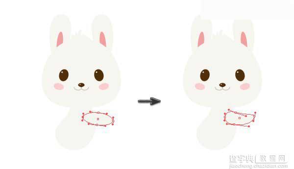 Illustrator绘制春季抱着郁金香的可爱小兔子14