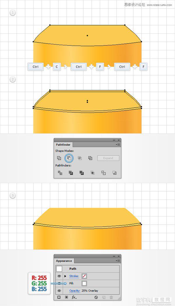 Illustrator利用网格工具设计金黄色的芥末文字效果14