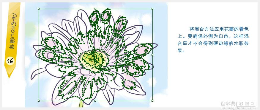 Illustrator(AI)创作水彩矢量花朵插画16