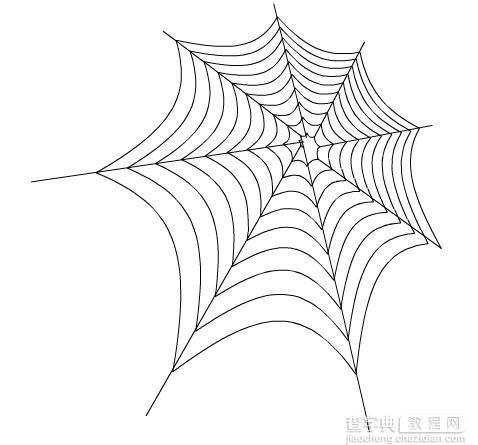 如何使用freehand创建蜘蛛网效果9