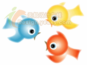 Illustrator(AI)设计打造三只颜色的可爱的卡通小鸟实例教程2