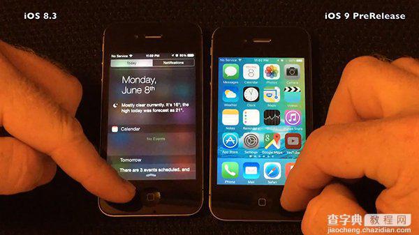 iOS 9 与 iOS 8.3 及 iOS7.1.2速度比拼2
