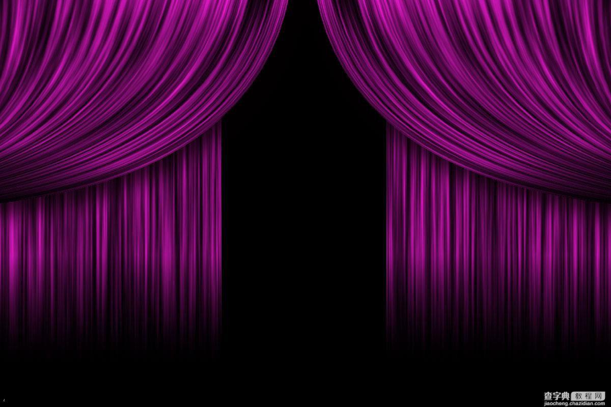 Photoshop设计紫色大气的帷幕背景12