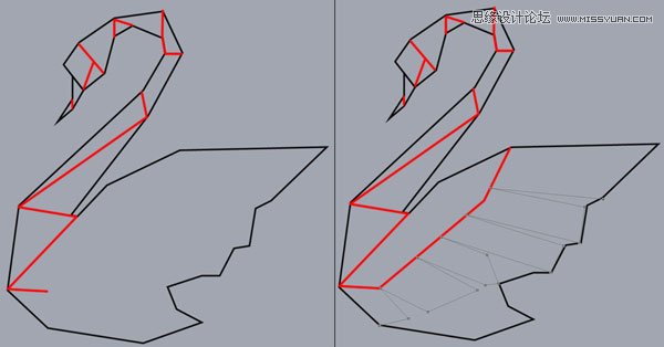 Illustrator创建数字折纸风格的白天鹅图标教程4