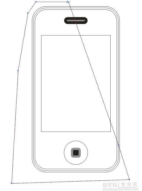 CDR绘制黑色版iPhone4手机教程8