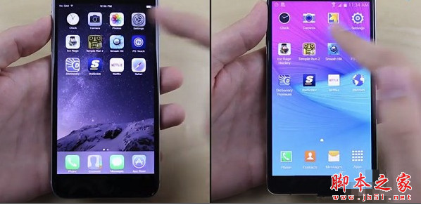 苹果iPhone6 Plus和三星Galaxy Note4速度对比测试视频1