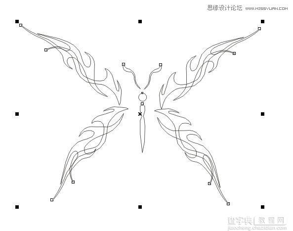 CorelDraw绘制时尚创意的蝴蝶花纹图案教程14