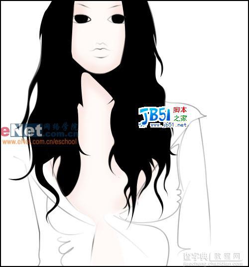Photoshop打造时尚模特之韩国插画8