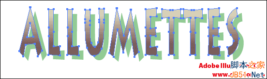 Illustrator(AI)设计绘制简单的具有投影效果的文字实例教程5