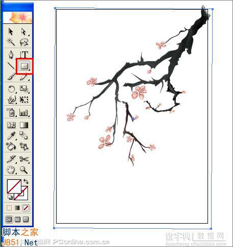 Illustrator(AI)设计绘制具有写意意境的梅花国画效果图实例介绍12