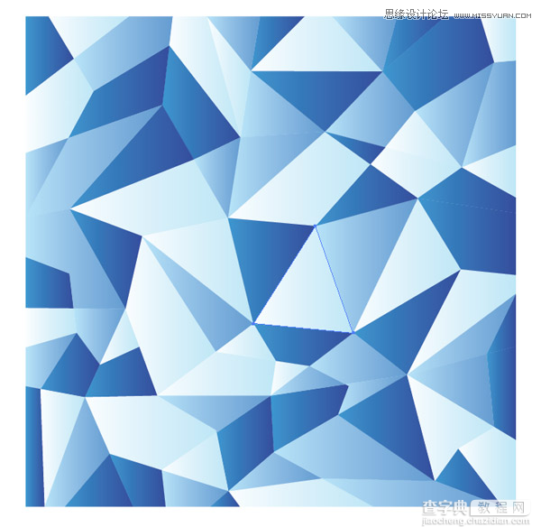 Illustrator创建酷炫时尚的蓝色多边形超炫抽象背景10