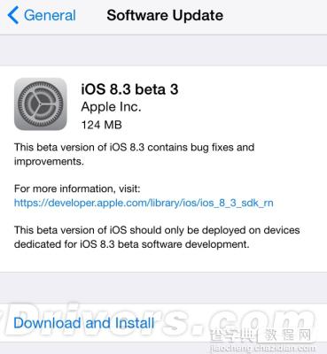 苹果发布首款公测版iOS8.3 beta 3系统:可过滤不需要的消息1