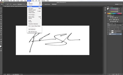 简单几步教你把自己的手写签名制成作品水印方法教程5