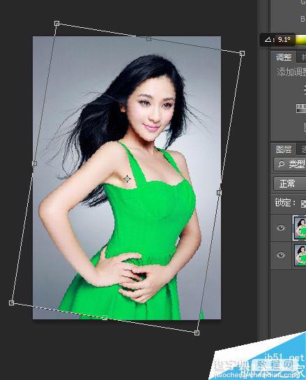 PS怎么对图片进行旋转操作?4