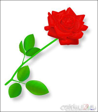 Illustrator4绘制漂亮的红色玫瑰花11