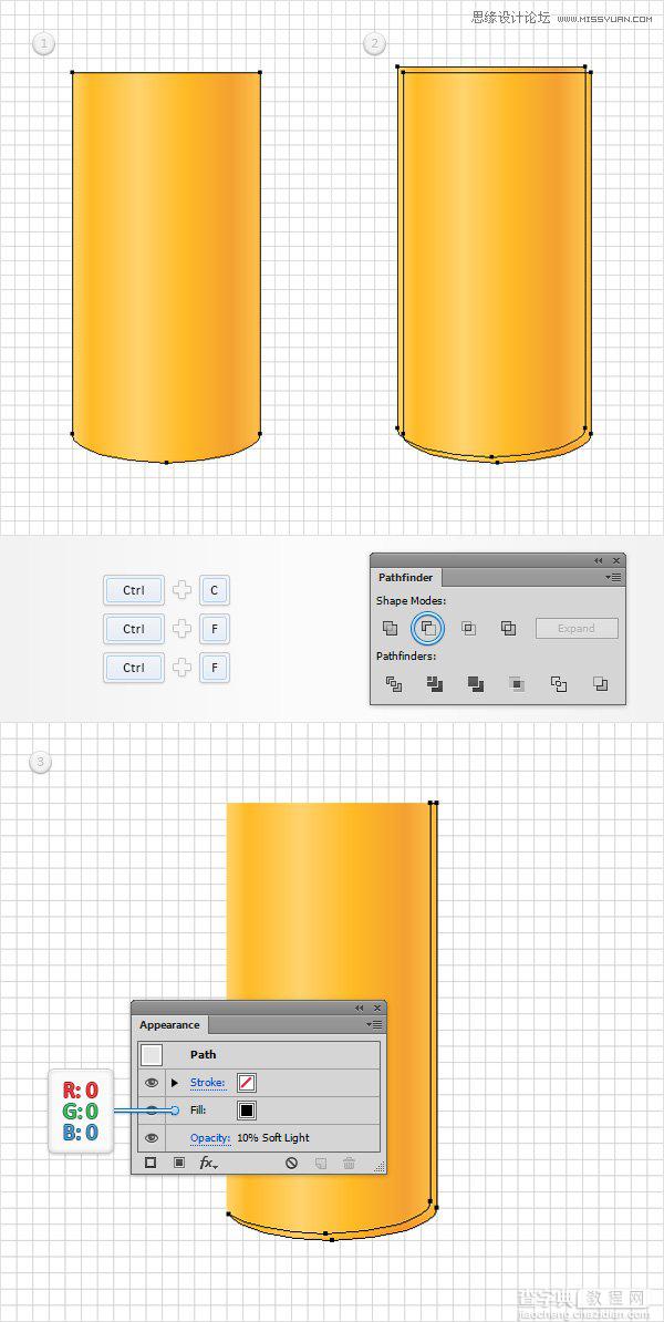 Illustrator利用网格工具设计金黄色的芥末文字效果6