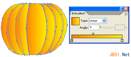 Illustrator(AI)设计绘制万圣节中的南瓜灯矢量插画实例教程4